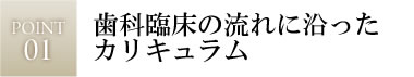 歯科臨床の流れに沿ったカリキュラム